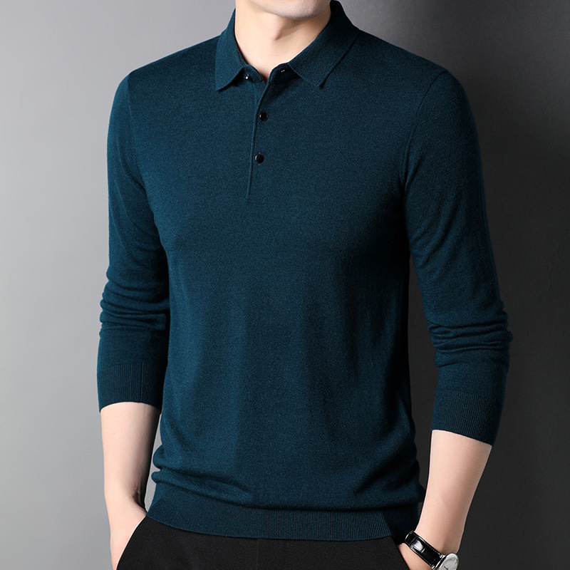 두꺼운 100 스웨터 남자 옷깃 스웨터 새로운 PUYUAN 스웨터 올 매치 니트베이스 셔츠탑