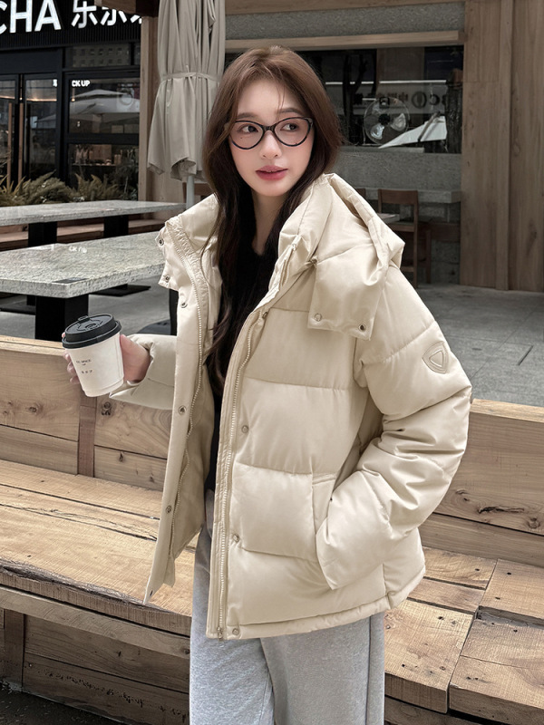 外贸短款羽绒棉服女冬季2025年新款小个子宽松面包服加厚棉袄外套|undefined