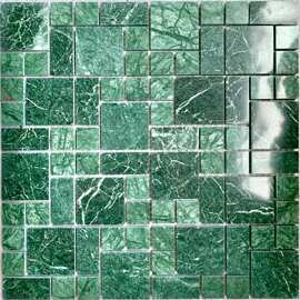 印度大板大花绿墨绿色大理石瓷砖 复古绿色石材地砖小花砖marble