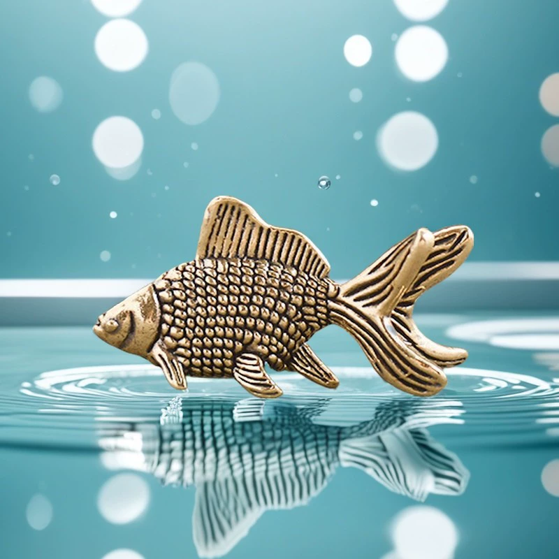 Медные украшения с золотыми рыбками, изделия ручной работы, мелкие предметы, лотки ночного рынка, популярные мелкие товары, трансграничные горячие продажи новых продуктов.