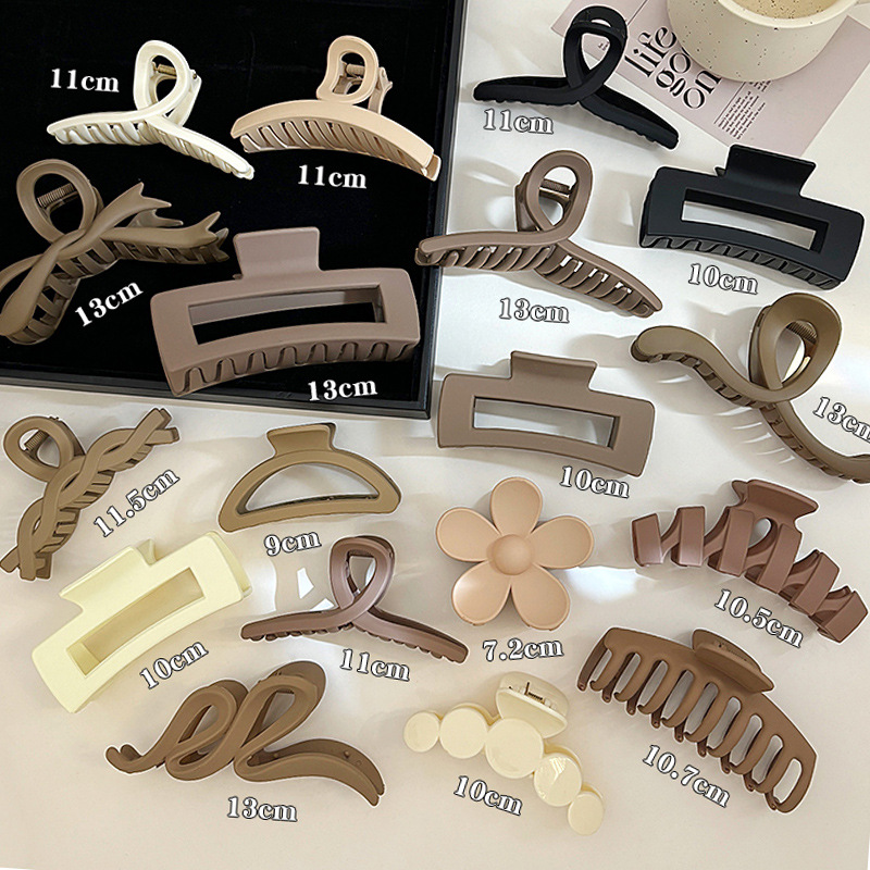 Clip de cabello refinado coreano para mujeres de alto nivel agarrar clips de cabello de tamaño grande detrás de la cabeza de cabello de tiburón clip de cabello lote de cabello