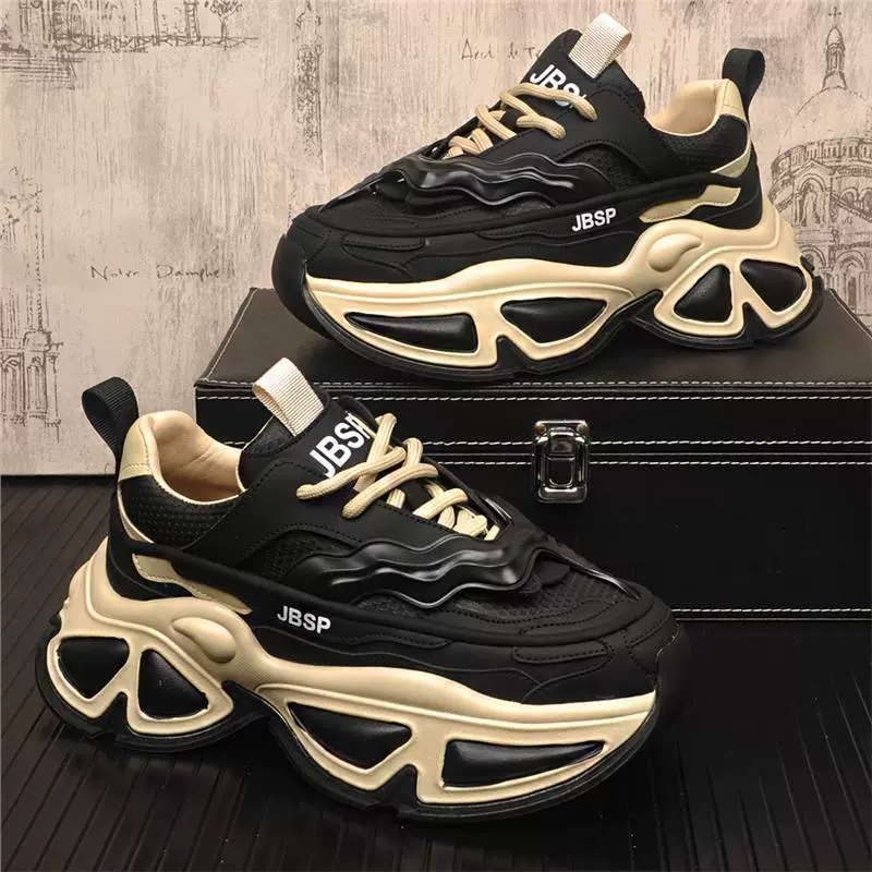 Тенденция личности, модная повседневная обувь, мужская обувь на толстой подошве