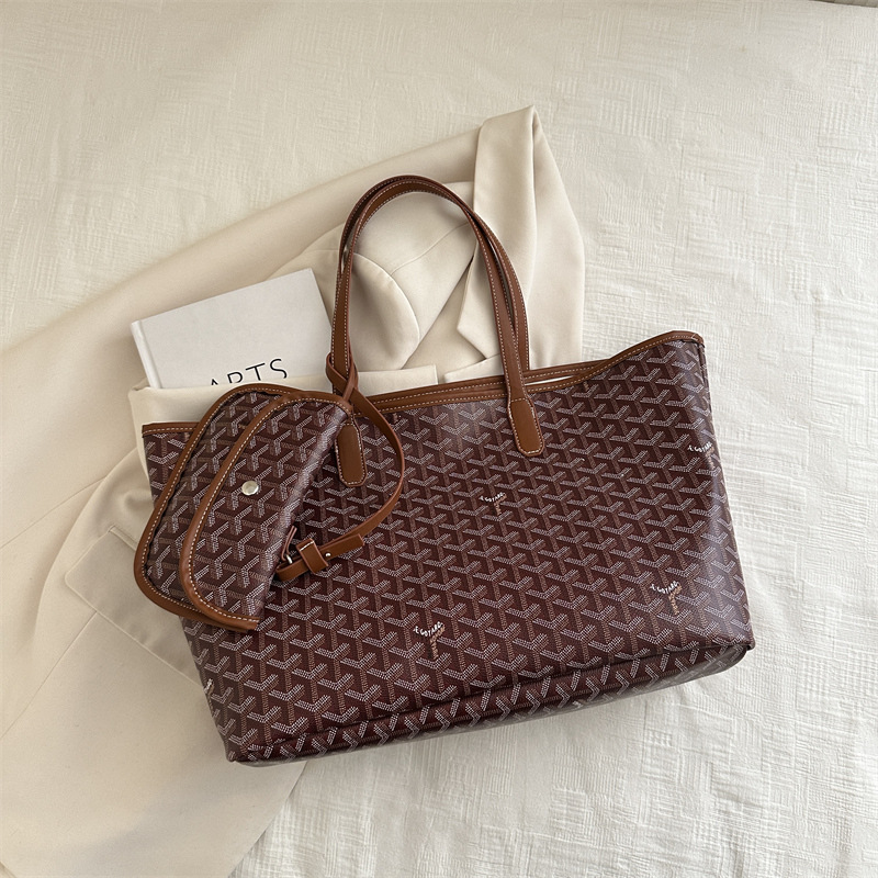 Bolsa de gran capacidad para mujeres otoño y invierno versátil 2024 nueva bolsa de compras casuales de hombro, bolsa de viaje de moda