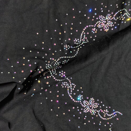 Heat transfer diamond pattern collar transfer T-shirt sweaters long-sleeved wool sweaters collar decoration water diamond DIY trendy