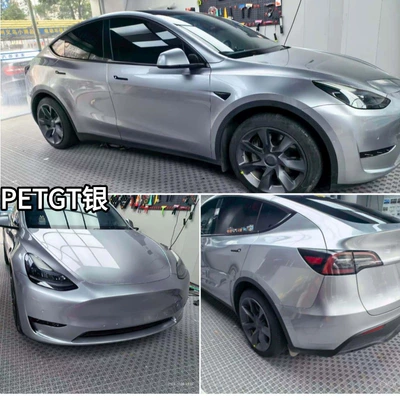Popular Online Trend, Personalized Modification, Auto Color Change Film - petgt-silver-152m-x165