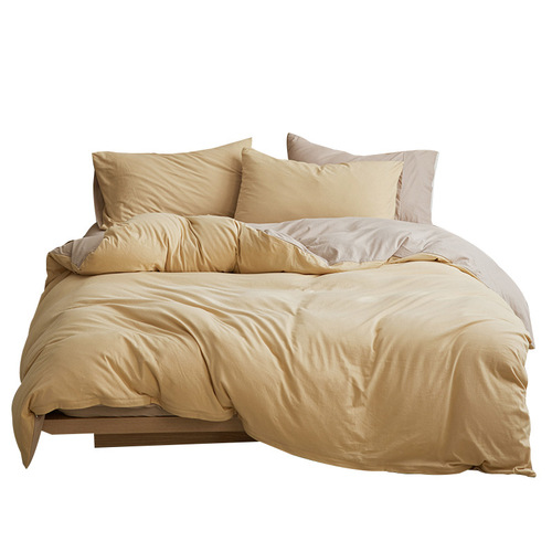 A-class baby-level knitting cotton four-piece set, bare sleep pure cotton Tuscany cotton 100% all-cotton duvet cover, bed sheet, bed skirt bedding