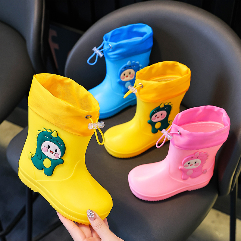 Children's Rain Boots, Boys' Waterproof Rain Boots, Girls' Baby Lightweight Non-Slip Water Boots, Dinosaur Water Shoes for Kidsren Aged 1-8 Years Old