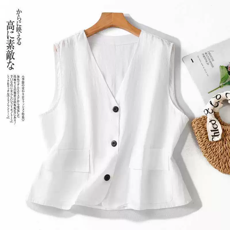 Summer vest sleevless, loose fit, bright catchy style