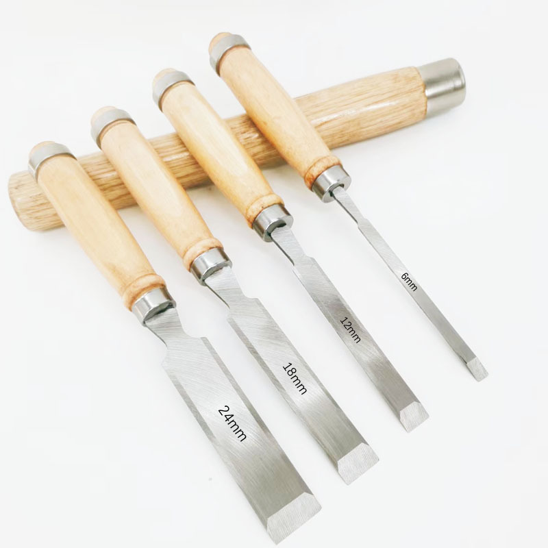 メーカー 木工ノミ 一般木柄 木工専用工具 無垢材ハンドル 50 # 鋼彫刻ノミ機研削フラットノミ|undefined