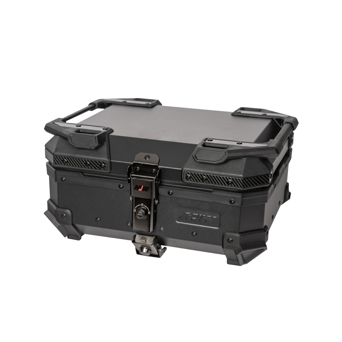 Motorcycle MJW28L Black Warrior Aluminum Alloy Tail Box Quick Release Travel Tool Box Electric Vehicle Rear Storage Box