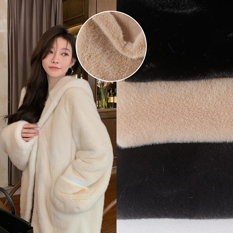 厂家供应 紫金貂绒面料秋冬时尚女装玩具帽子卫衣保暖布料