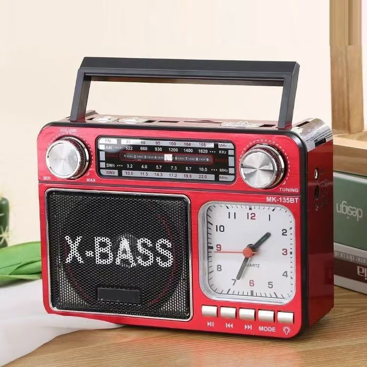 New Portable Radio with Multi-Function Manual Adjustment, Light, Clock, and Bluetooth Radio, Supports Tf Sd New Portable Radio with Multi-Function Manual Adjustment, Light, Clock, and Bluetooth Radio, Supports Tf Sd