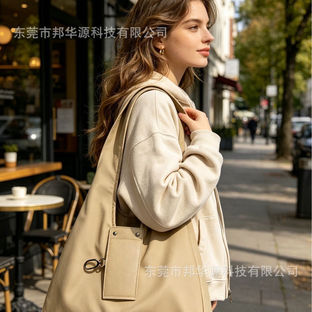 New Amazon-style keychain storage bag, large-capacity eco-friendly fabric bag, convenient shopping bag, pendant accessory bag