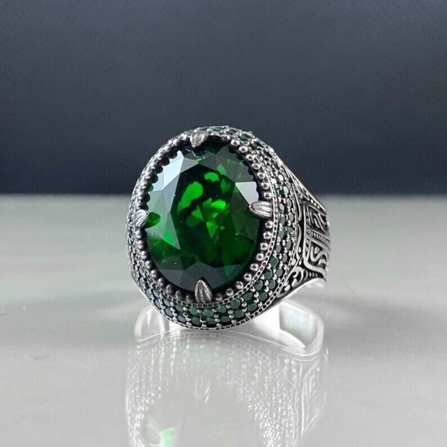 Cross-Border Hot Selling New Retro Alloy Decorative Ring European and American Men's Engagement Ring Factory Direct Sale