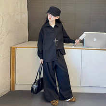 女童衬衫套装春秋款2025新款女大童韩系穿搭儿童洋气时髦秋装外贸