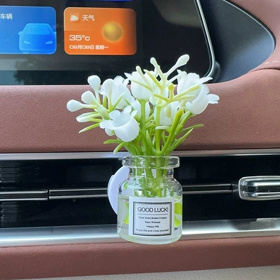 Car Perfume Aromatherapy – Vase Aromatherapy Car Air Conditioning - white-hanging-dragon-vase-with-an-air-outlet-aromatherapy-light-flavor