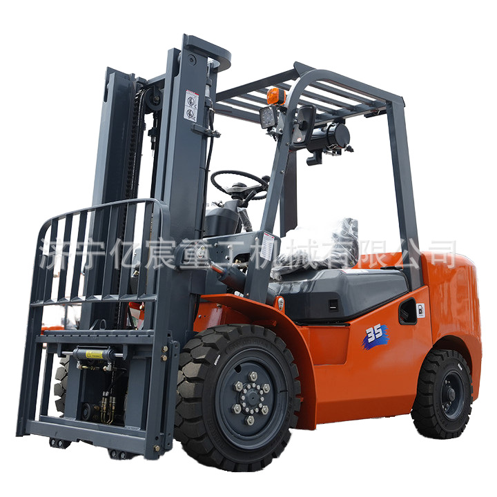 Transfronterizos 3 toneladas 5 toneladas de carretilla elevadora diesel de dos tracciones de combustión interna elevadora hidráulica de alta carga diesel