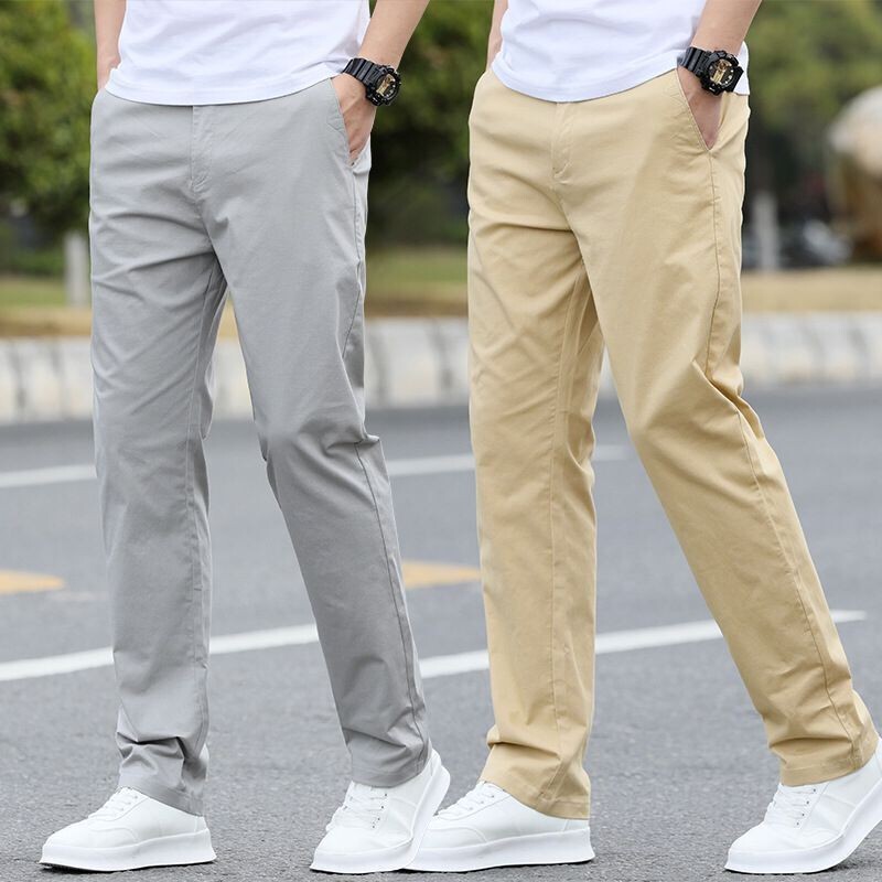 Wholesale High-End Casual Pants for Men, New Spring Business Fashion Straight-Leg Slim-Fit Stretch Versatile Trousers for Men