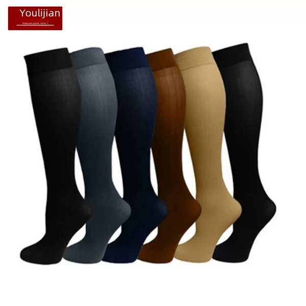 Youlijian Cross-Border New Imitation Nylon Multi-Color Sequential Compression Socks Socks Tv Socks Flat in Stock