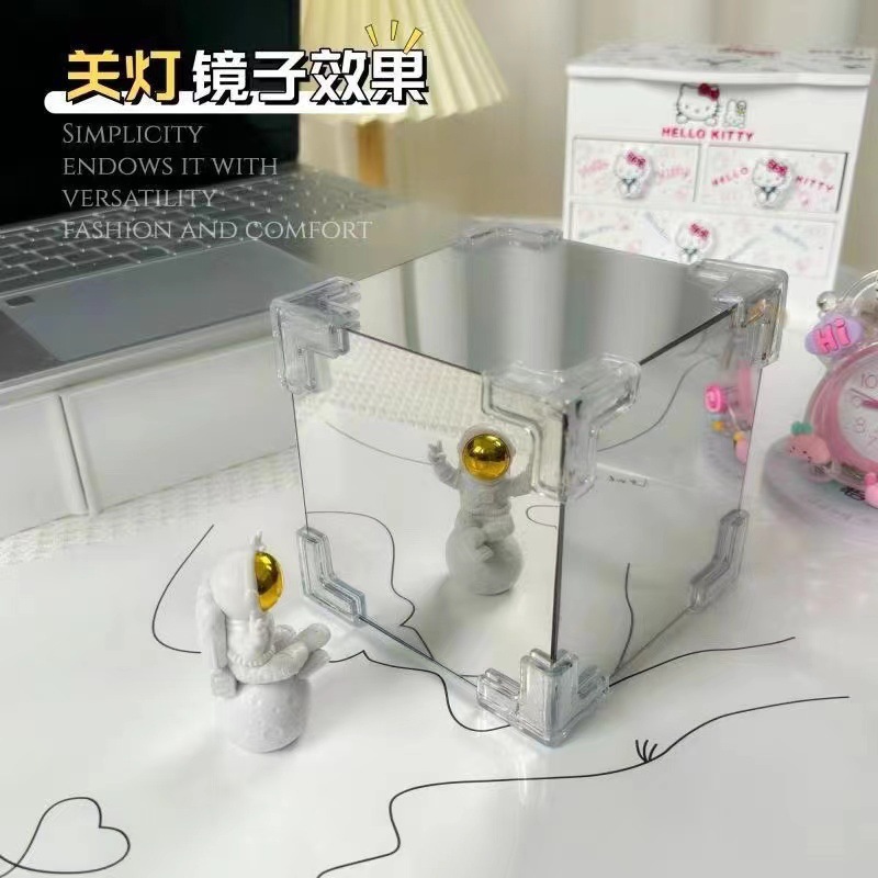创意手工DIY郁金香花海魔方小夜灯镜面立体小夜灯摆件情人节礼物详情4