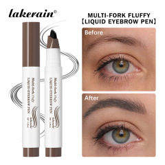 跨境lakerain 多叉眉笔 自然仿真眉野生眉fang水chi久EYEBROW PEN