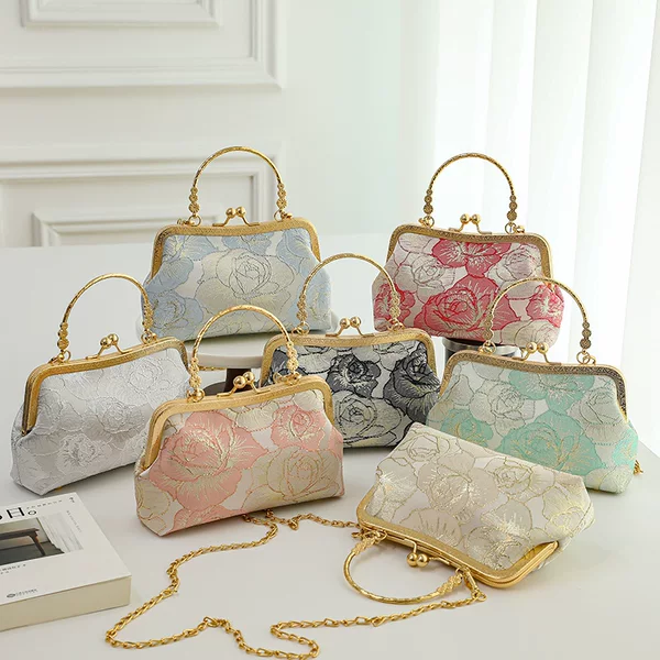 Finished Chinese Style Cheongsam Bag Evening Bag Mini Small Handbag Crossbody Three-use Exquisite High Quality Bag Gift