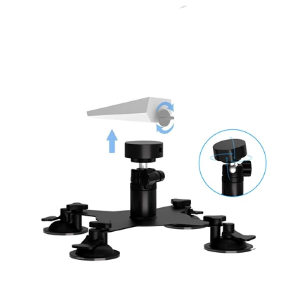 Amazon cross-border in-stock car roof mount with suction cup, plastic base, universal for mini cars and boats (Roof rack) - suction-cup-stand