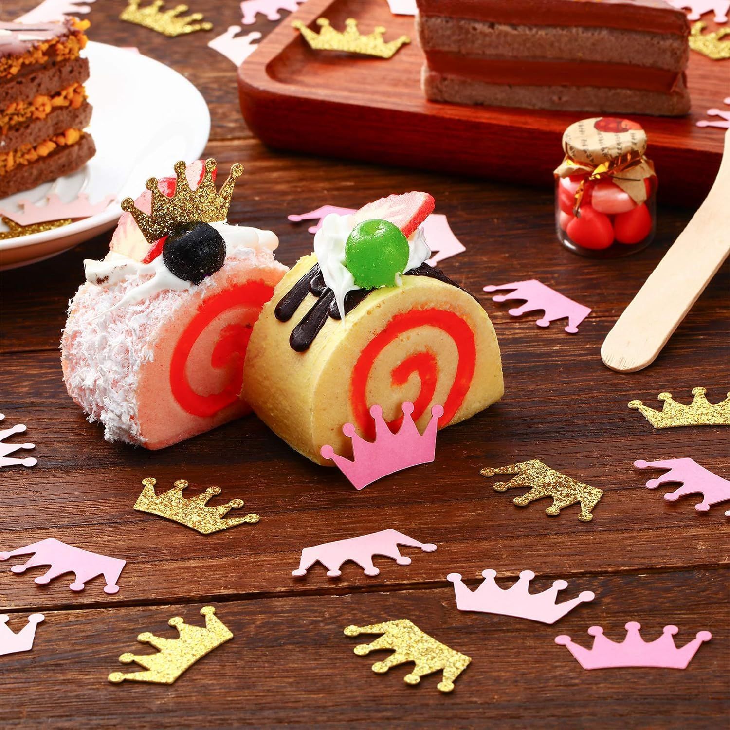 Crown Graduate Paper Dandruff Prince Prince King Crown Five Color Paper Deduction is suitable for baby girl birthday party supplies 3