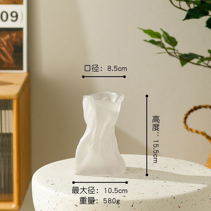 Celebridad en línea ins estilo simple obra de arte florero de vidrio rico bambú flor seca ilustración arreglo floral aumento de agua sala de estar Decoración