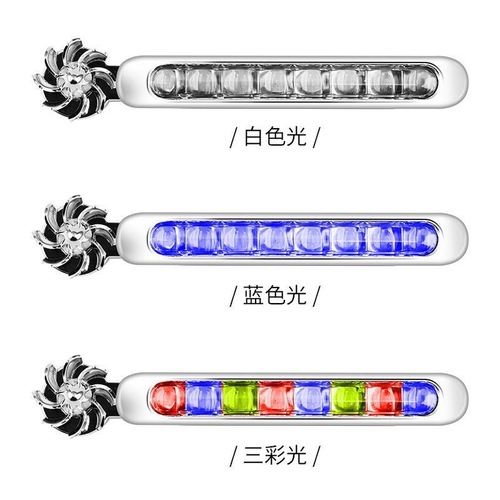 风力日行灯汽车中网警示爆闪车载风能发电led免接线迎风改装饰灯