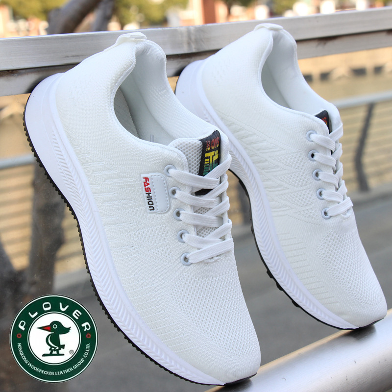 Plover Official Website Genuine White Shoes Men's Shoes 2025 Spring and Summer New Soft Sole Non-Slip Men's Casual Sports