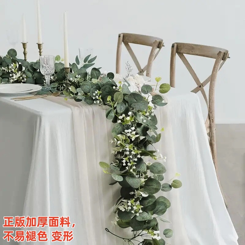 Cross-Border Artificial Rattan Eucalyptus Money Leaf Fake Flower Vine Green Plant Pendant Christmas Vine Decoration Home Handmade Ornaments