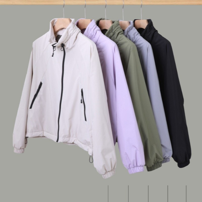 New autumn and winter thickened jacket, slim-fit, breathable, outdoor warm base layer, lightweight warm wool coat for women, short style