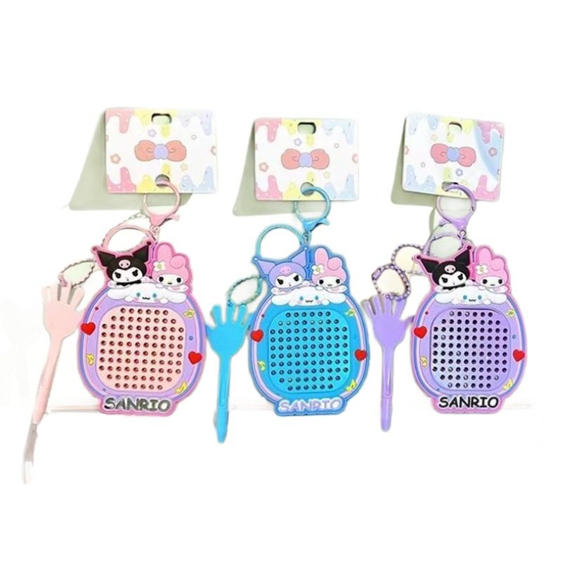 Serie Sanli magnetic bolas de acero tablero de dibujo rompecabezas entretenido desempaquetar llaveros juguetes divertidos juguetes bolsos colgentes