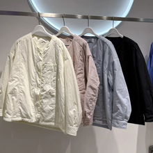 2024冬季新款女装时尚简约减龄圆领宽松修身棉服外套女4EC480616X