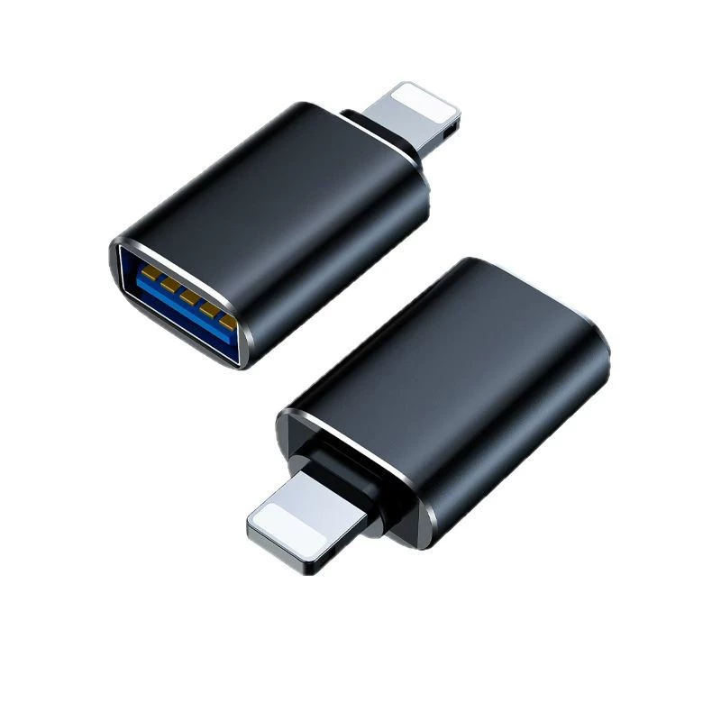 OTG-адаптер для Apple Lightning на USB-A, компактный алюминиевый конвертер, USB 2.0
