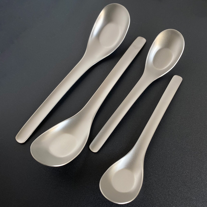 Factory Direct Supply Titanium Purification Spoon Creative Titanium Material Ingot Spoon Long Handle Drinking Spoon Baby Feeding Spoon Flats Bottom Spoon Factory Direct Supply Titanium Purification Spoon Creative Titanium Material Ingot Spoon Long Handle Drinking Spoon Baby Feeding Spoon Flats Bottom Spoon