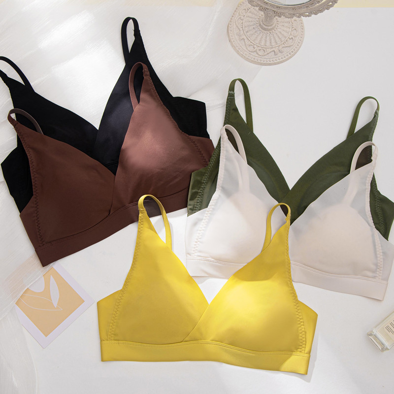 [New Yongsheng Group] Autumn New Underwear Modern Bra Cross Deep V Temptation French Triangle Cup Bra