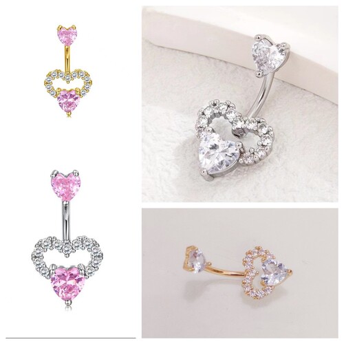 European and American cross -border Amazon love belly button nail nails drilling nail nails female nourishing paddy hot girl recommendation puncture jewelry
