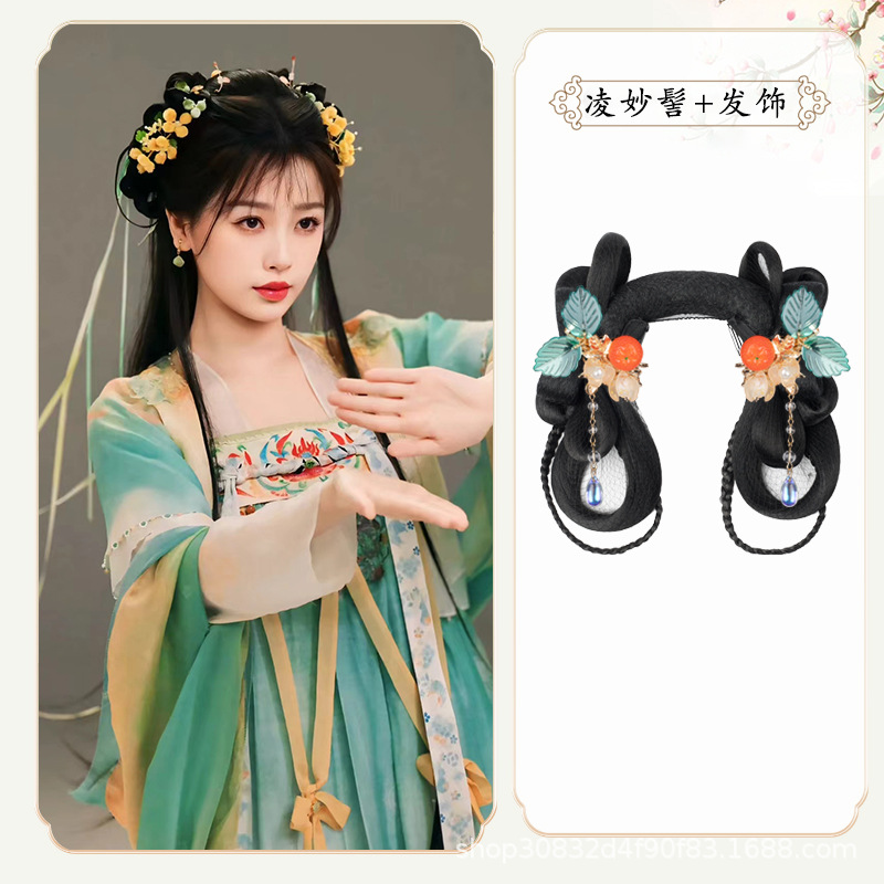 링미아오빵 + 오렌지 헤어 액세서리 한 쌍