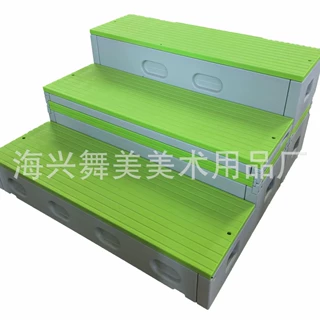 塑料PE实木合唱台阶可移动折叠舞台三层合影可抽拉翻转合唱指挥台