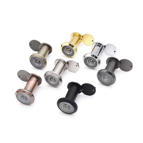 Household stainless steel 220-degree high-definition anti-theft door cat eye metal anti-peeping adjustable extended door mirror sheep eye wholesale