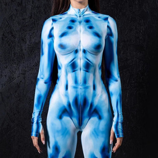 2025 Hot Selling Halloween New Bodysuit 3D Digital Printing Adult Cosplay One-Piece Costume