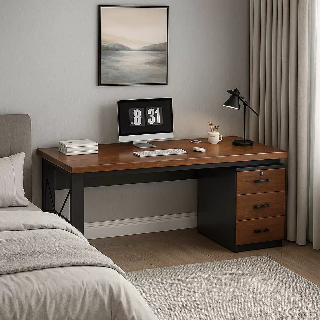 Компьютерный стол для дома, рабочий стол с ящиком, простой верстак для спальни, учебный письменный стол для студентов