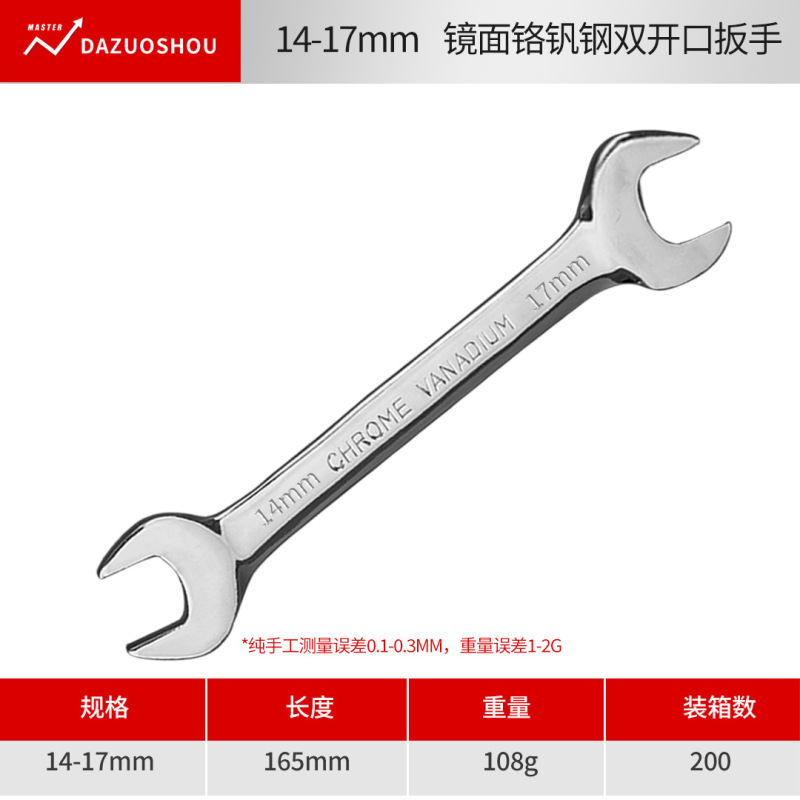 CRV オープンエンドレンチ 高硬度航空用レンチ 6-32mm 鏡面仕上げ両頭レンチ レンチツール|undefined