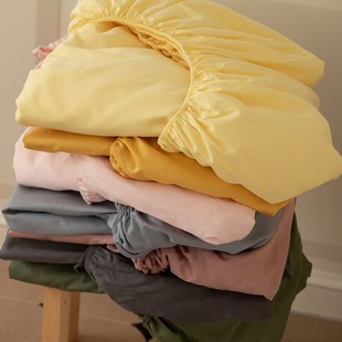 Solid Color Simple Style Pure Cotton Bed Cover Single Piece Bed Sheet Bedspread Cotton Simmons Mattress Protector for Double