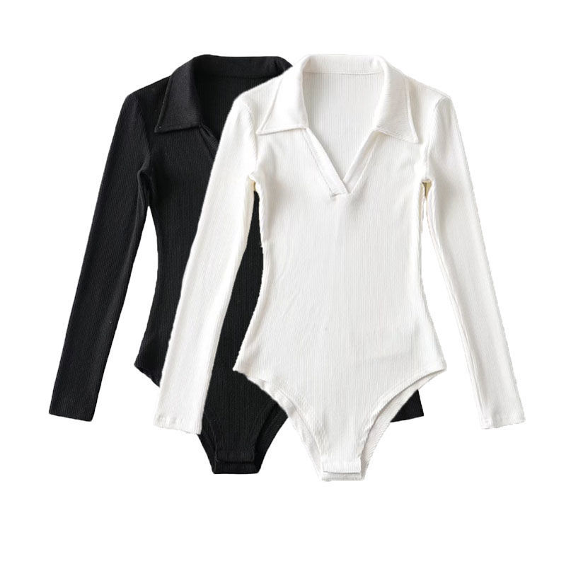 Demi-season sexy elastic bodysuit