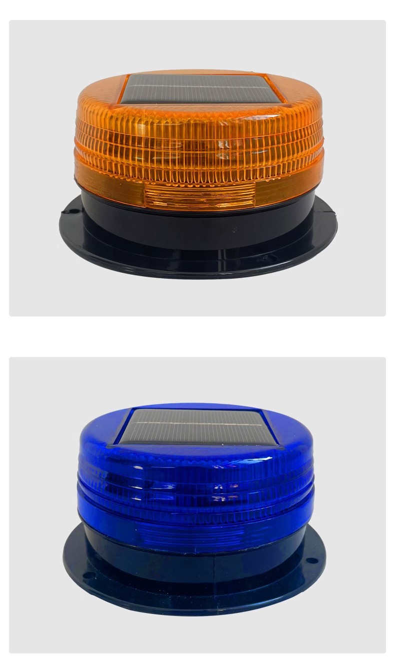 Solar magnetic warning flash light road warning flash light strong light solar warning light automatic flash light