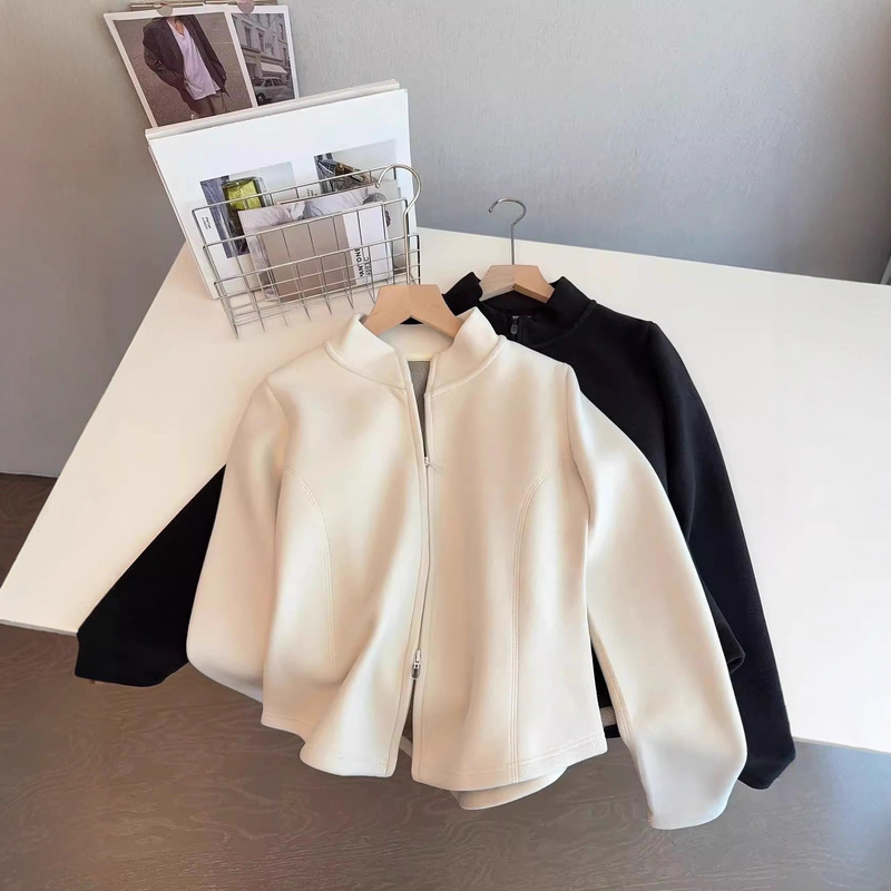 Super Figure-Flattering Women's Stereo Cutting, Delicate and Skin-Friendly Polar Fleece Double-Sided Velvet Warm and Lightweight Cardigan Jacket