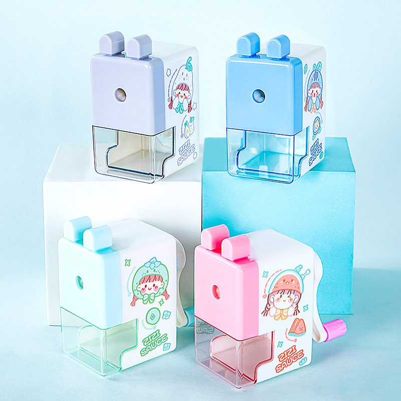 YP-5302 fruta niña Sacapuntas de lápiz de mano de los niños pluma automática alimentación sacapuntas Sacapuntas de lápiz de forma Linda